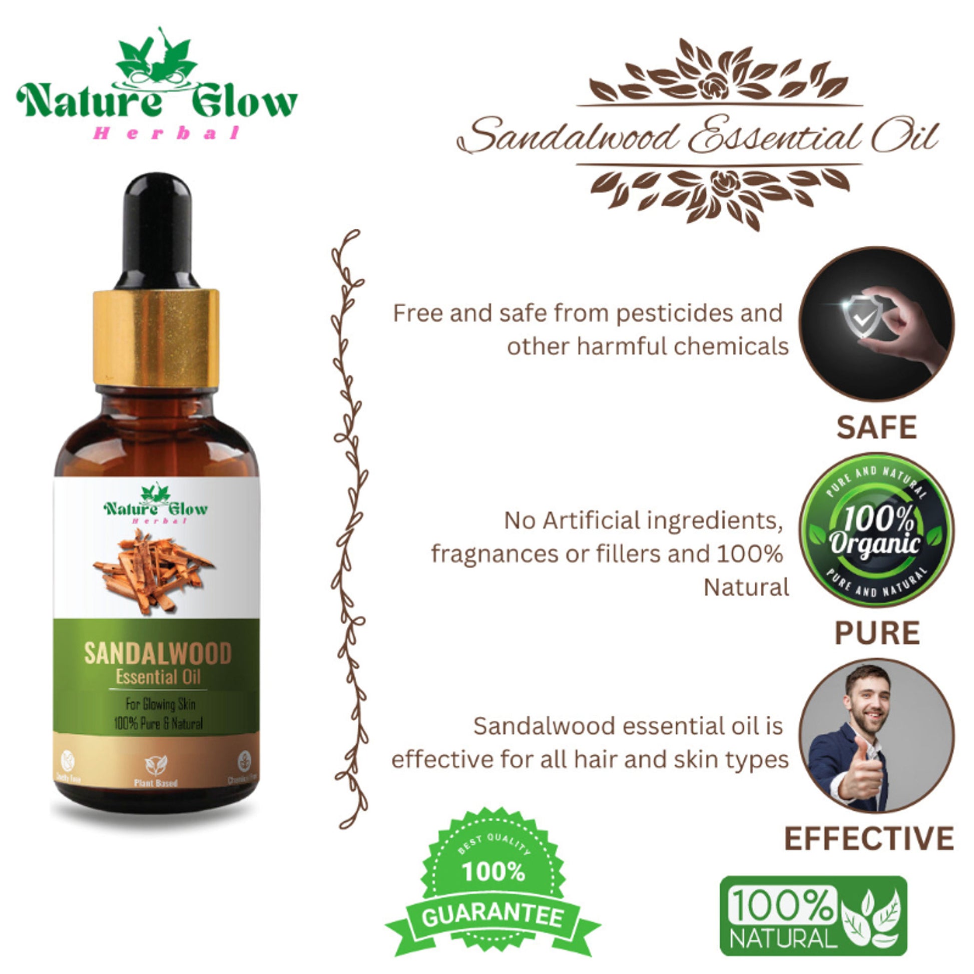 Nature Glow Herbal Sandalwood Essential Oil - Distacart