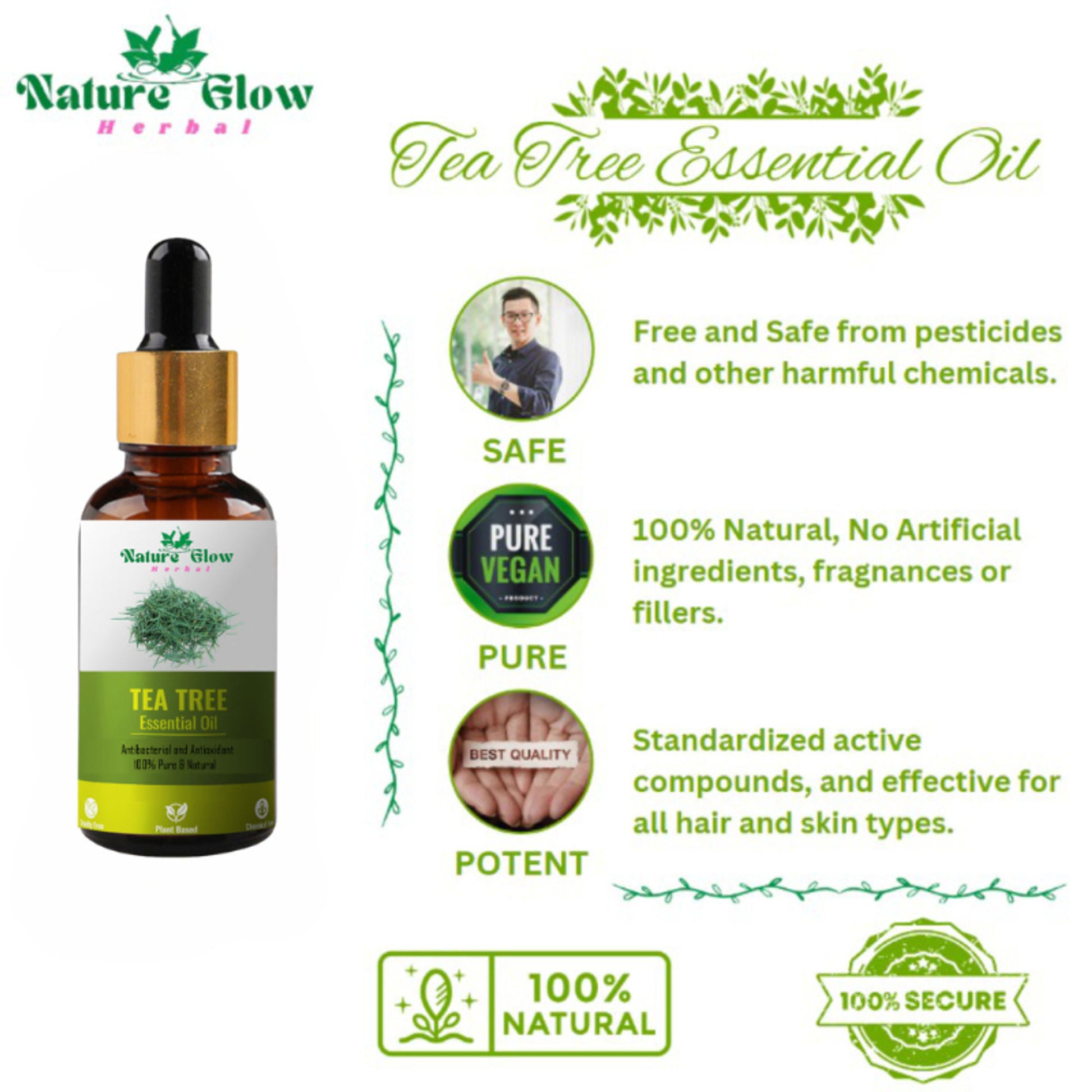 Nature Glow Herbal Tea Tree Essential Oil - Distacart