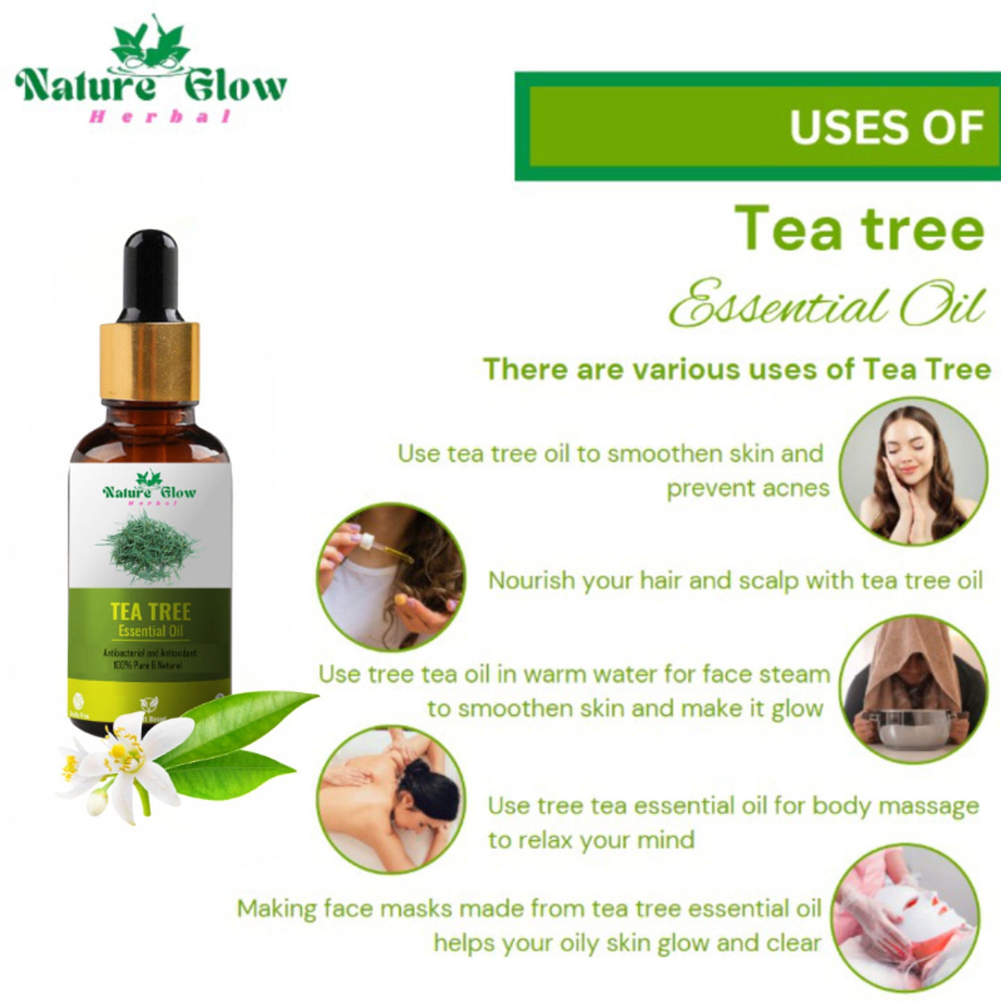 Nature Glow Herbal Tea Tree Essential Oil - Distacart
