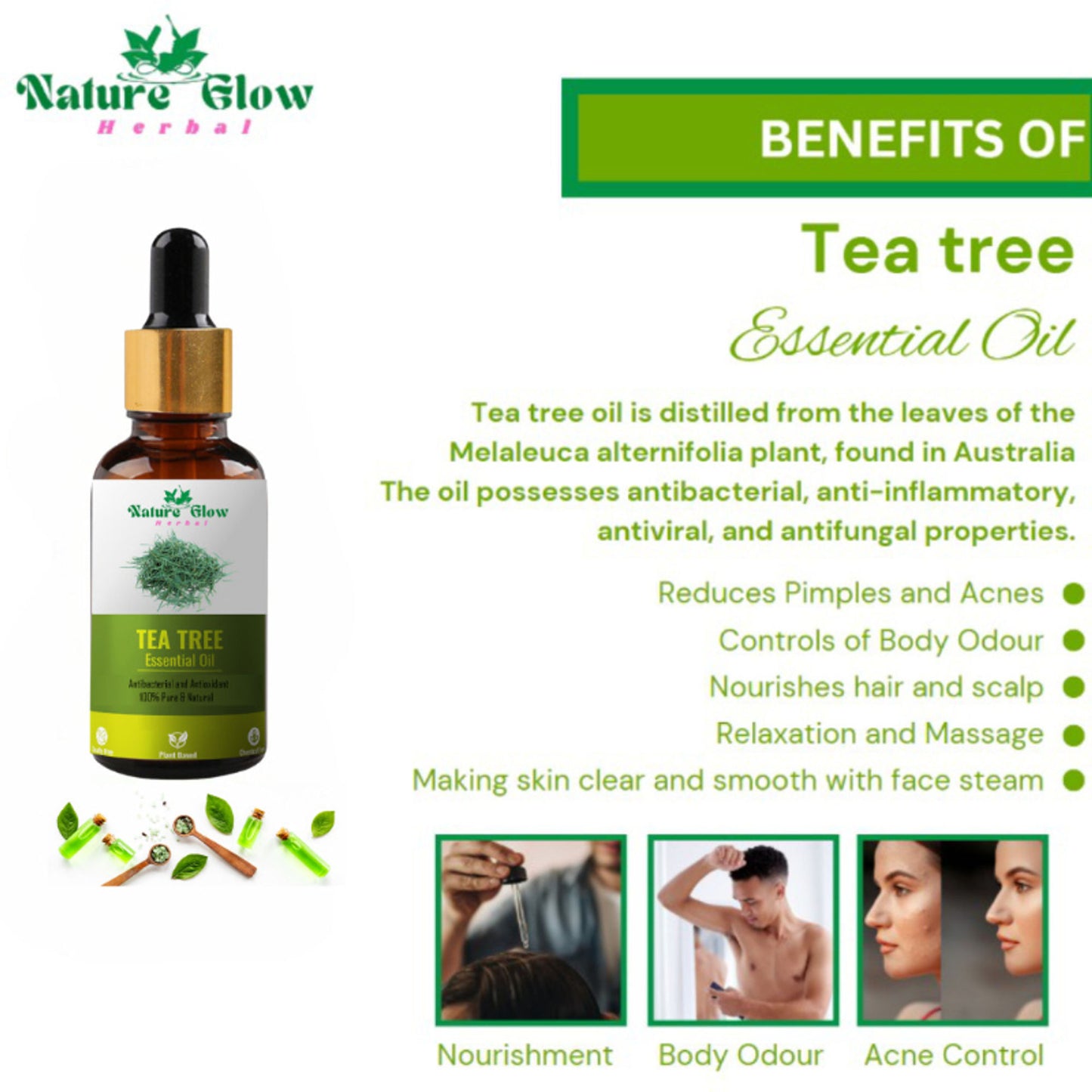 Nature Glow Herbal Tea Tree Essential Oil - Distacart