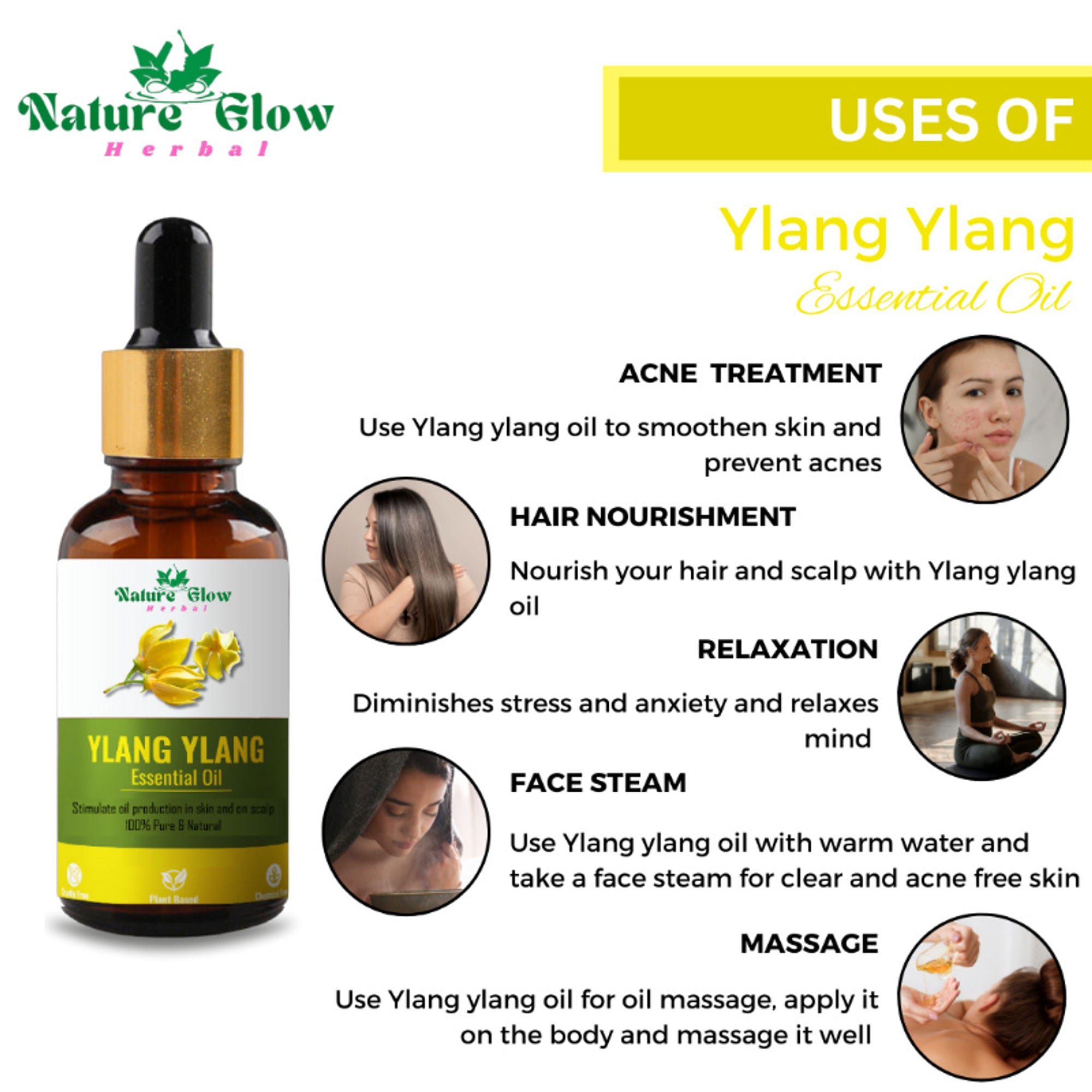 Nature Glow Herbal Ylang Ylang Essential Oil - Distacart