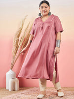 Thumbnail for Sztori V-Neck Straight Kurta With Trouser