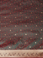 Thumbnail for Anouk Floral Zari Banarasi Saree - Distacart