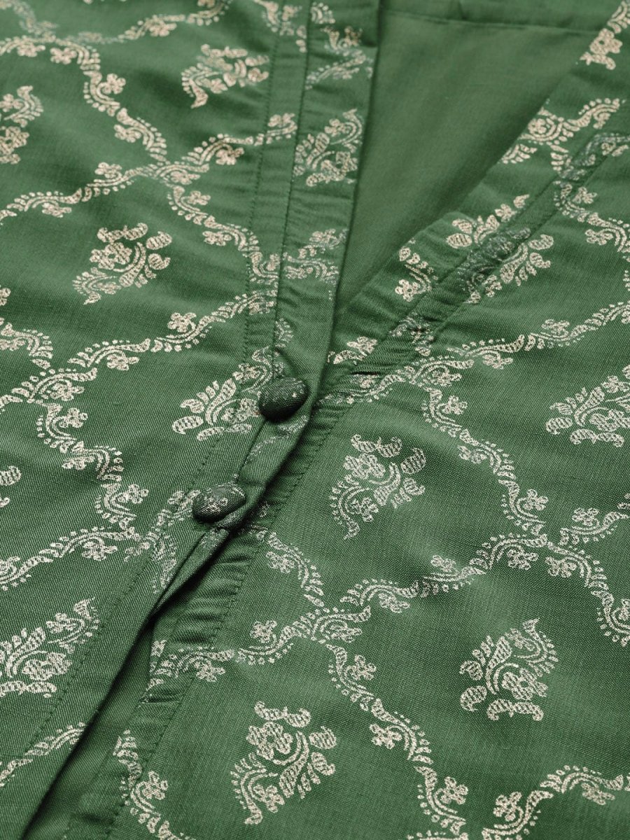 Anouk Ethnic Motifs Printed Regular A-Line Kurta with Trouser - Distacart