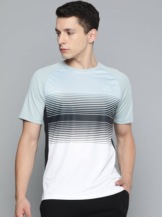 Alcis Men Striped Dry Tech Slim Fit T-shirt - Distacart