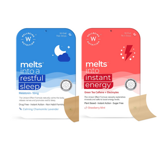 Wellbeing Nutrition Melts Restful Sleep & Instant Energy Oral Strips Combo - Distacart