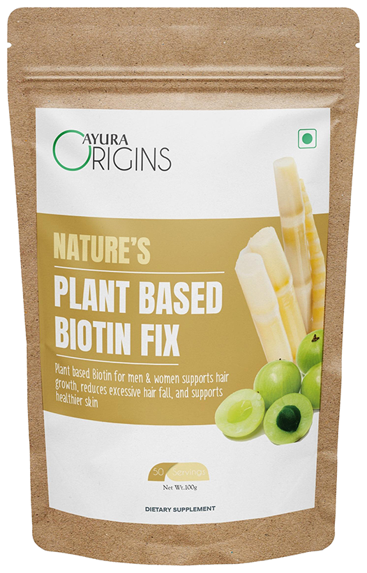 Ayura Origins Nature's Plant Based Biotin Fix Powder - Distacart