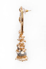 Thumbnail for New Stylish Meenakari Grey Jhumki Earring for Womens by House of Ree - Distacart