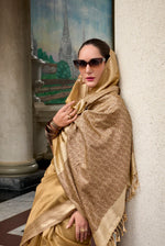 Thumbnail for Anaita Chiku Designer Weaving Pure Tissue Saree With Blouse - Distacart