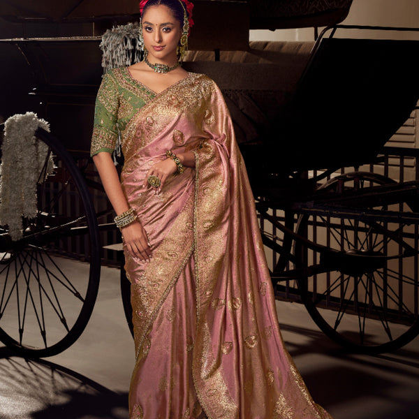 Anaita Green Viscose Tissue Has Worked Pallu Saree With Embroidered Blouse Piece - Distacart