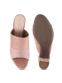 Thumbnail for Metro Peach-Coloured Block Mules