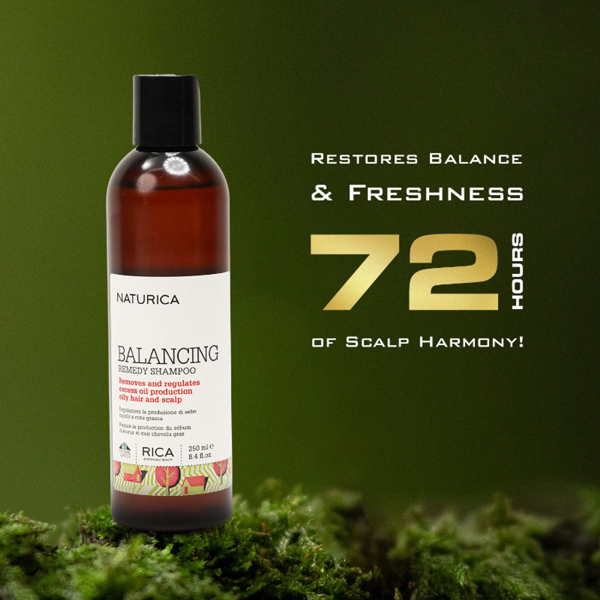 Naturica Balancing Remedy Shampoo for Sensitive Scalp, Regulate Oil with Sage & Nettle Extract - Distacart