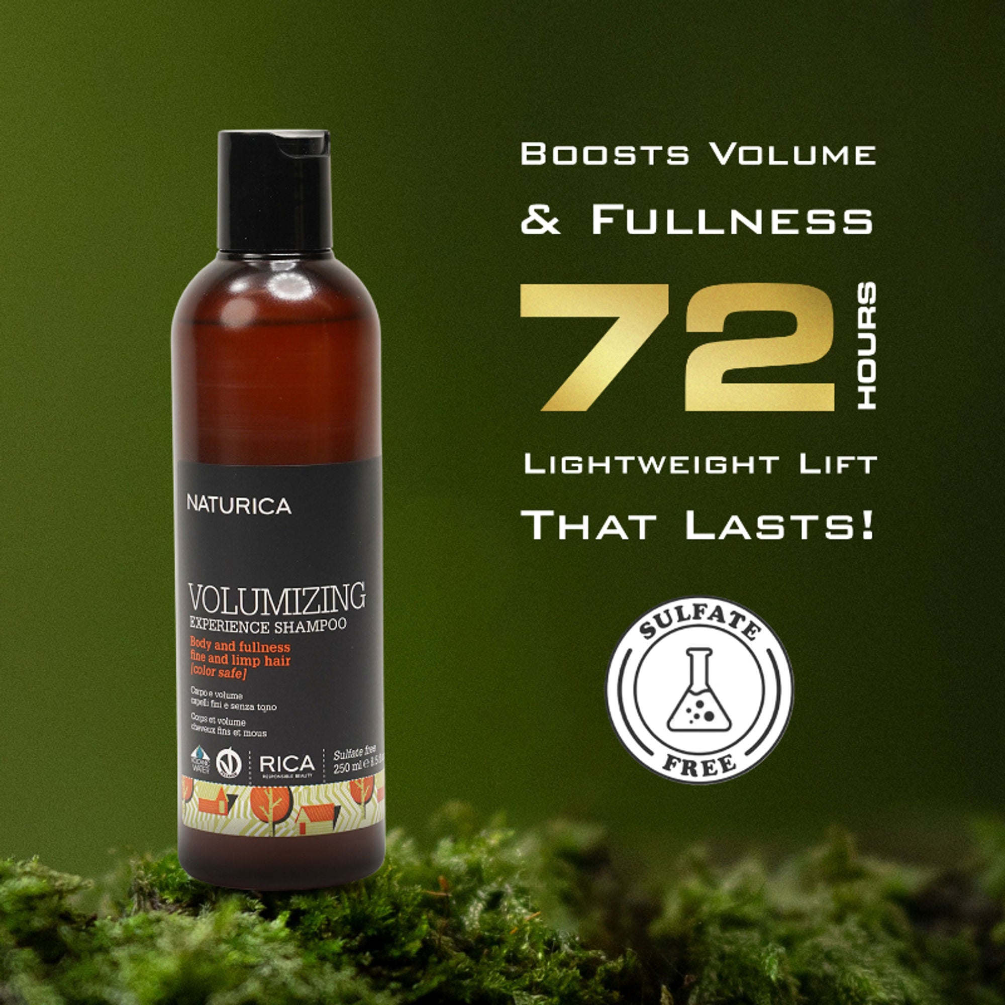 Naturica Volumizing Experience Shampoo for Fine Hair, Boost Volume with Vitamin A H & Wheat Protein - Distacart