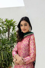 Thumbnail for Teeya Creation Pink Viscose Jacquard Party Wear Designer Suit - Distacart