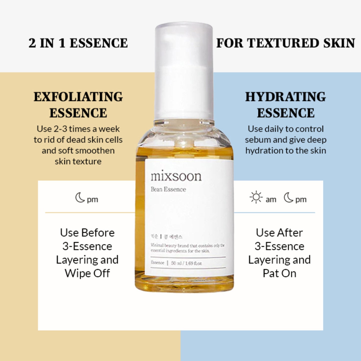 Mixsoon Bean Essence Serum, Hydrates Deeply, Brightens - Distacart