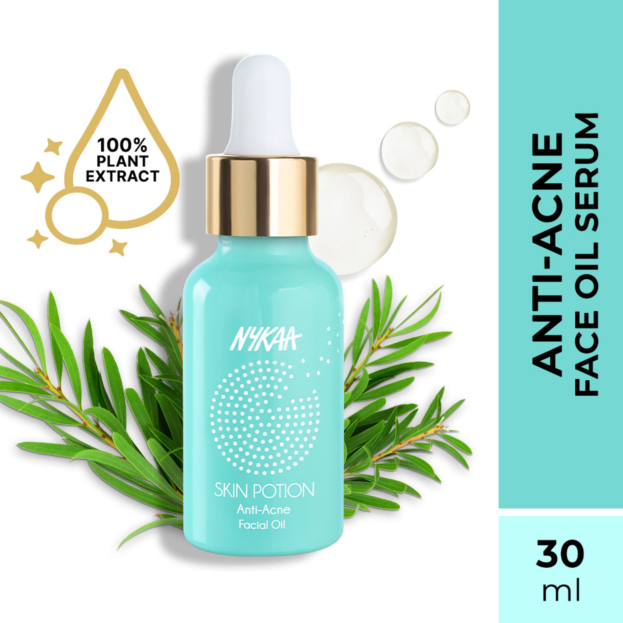 Nykaa Naturals Anti-Acne Face Oil Serum with Tea Tree Oil for oil control and acne prone skin