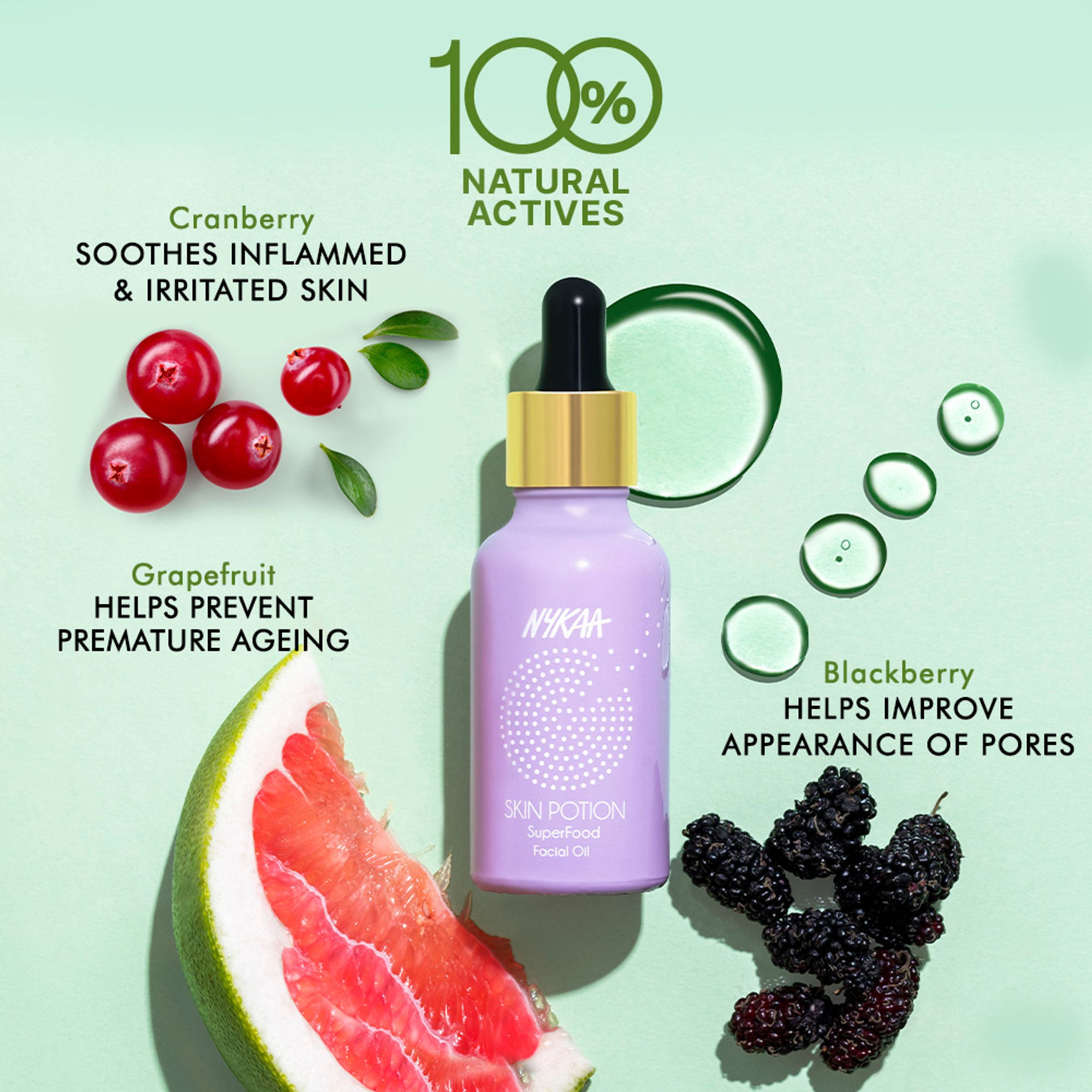 Nykaa Naturals Superfoods Barrier Repair Serum Oil with Grapefruit for Pore Reduction & Anti-ageing - Distacart