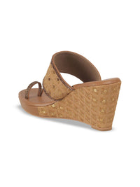 Thumbnail for Metro Embellished One Toe Wedges