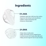 Thumbnail for Dermistry 5% AHA 2% BHA Exfoliating D Tan Detan Acne Removal Body Wash For Oily All and Strawberry Skin - Distacart