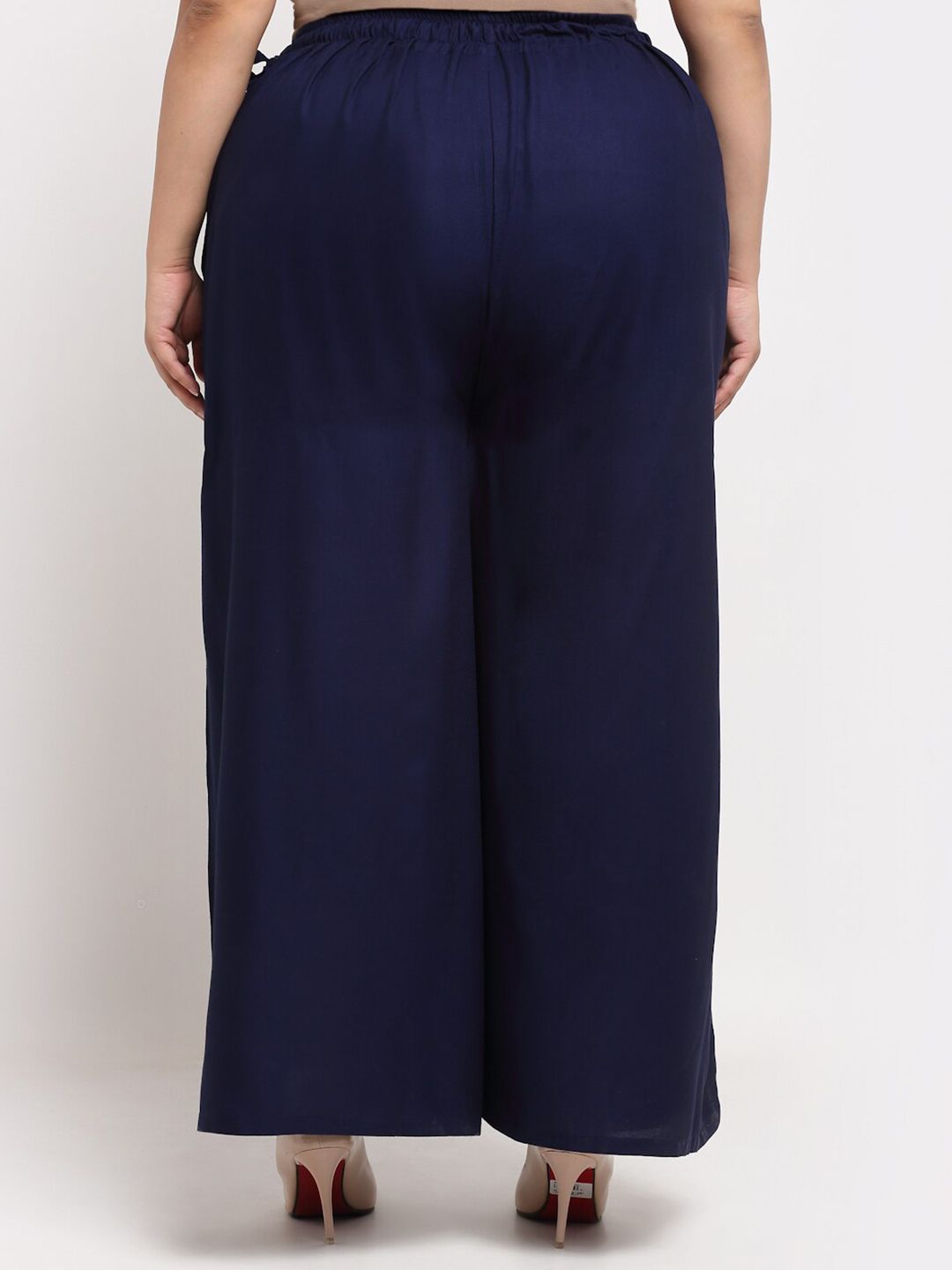 TAG 7 Women Plus Size Mid-Rise Wide Leg Palazzos - Distacart