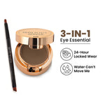 Thumbnail for Swiss Beauty 3 In 1 Eyeliner, Eyebrow Filler and Kajal , 24-Hour Stay ,Waterproof - 02 Brown