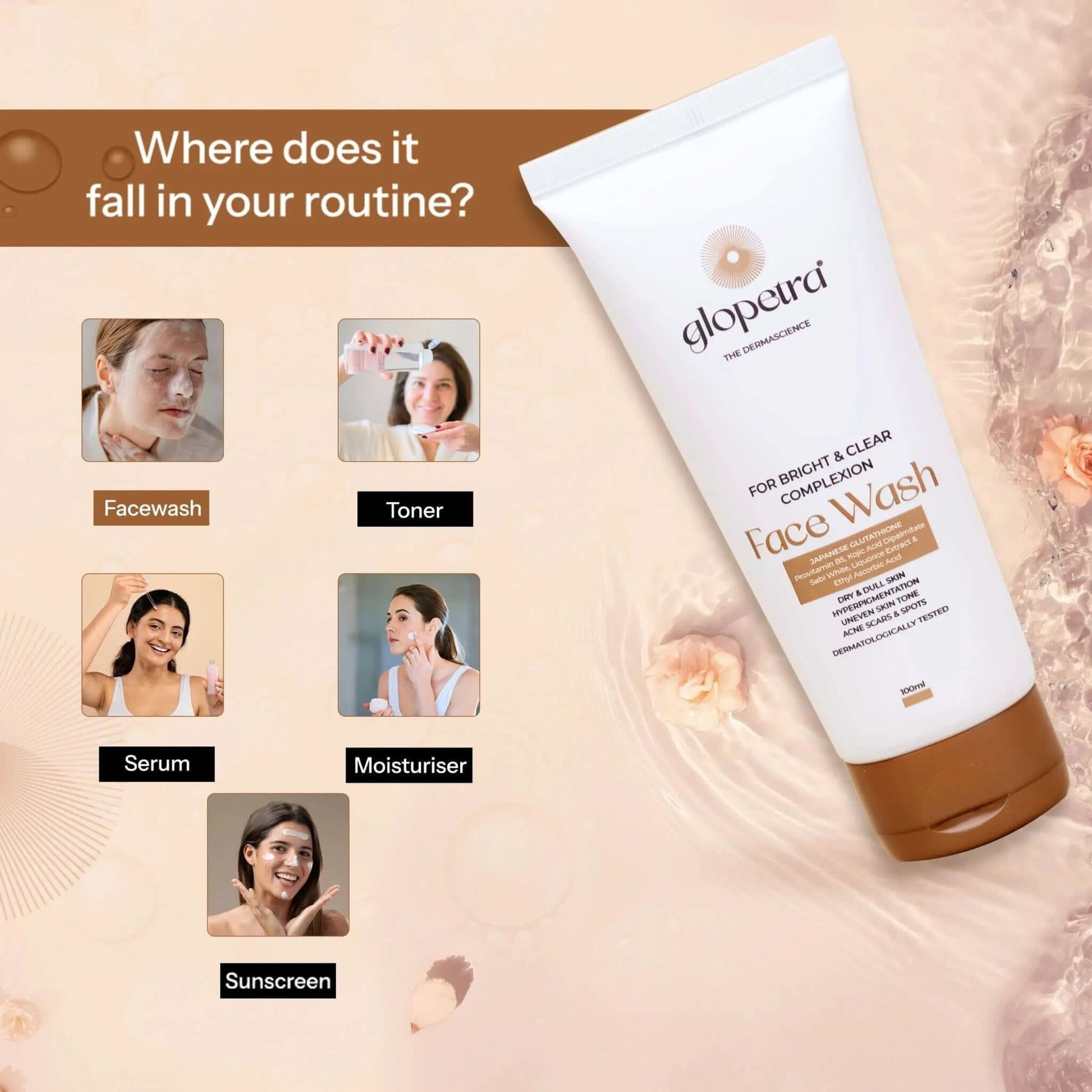Glopetra Face Wash For Acne Scars & Spots - Dista