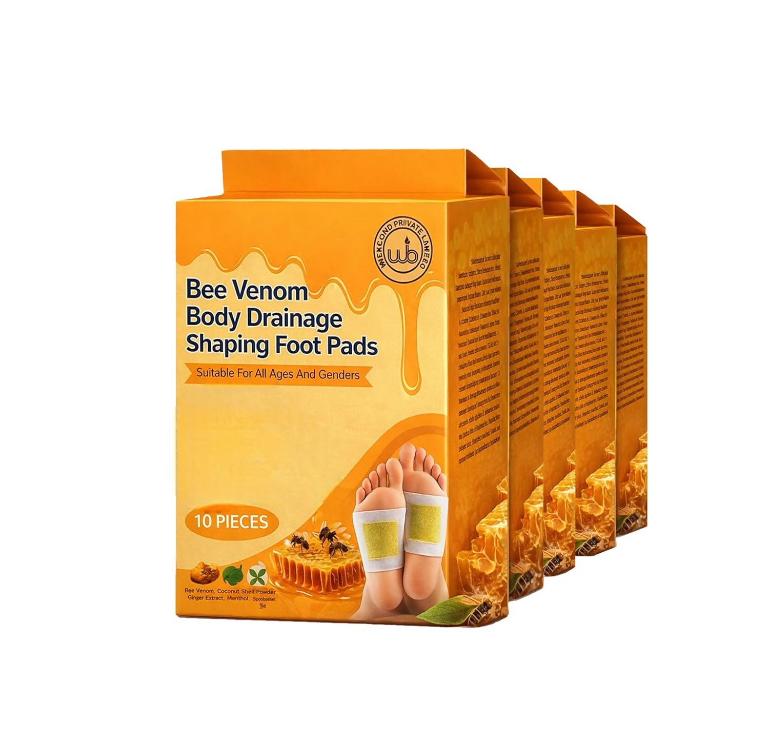 Bee Venom Body Drainage Shaping Foot Pads - Dista