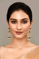 Thumbnail for New Stylish Meenakari Black Jhumki Earring for Womens by House of Ree - Distacart