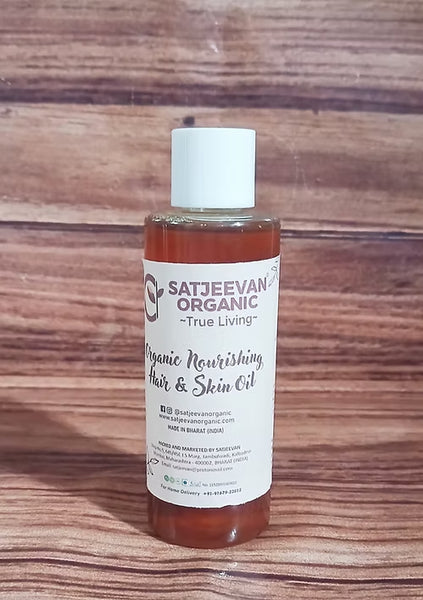 Satjeevan Organic Nourishing Hair & Skin Oil - Distacart