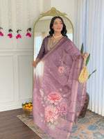 Thumbnail for The52 Women's Gorgeous Viscose Embroidery work Straight Kurta with Pant and Dupatta Set
