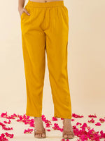 Thumbnail for Yufta Cotton Burgundy Kurta Pant Dupatta Set