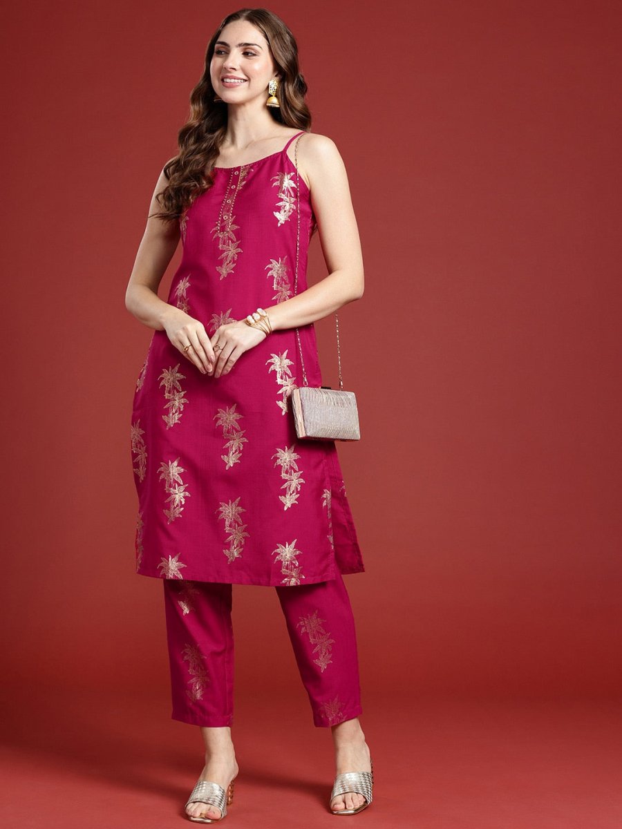 Anouk Ethnic Motifs Printed Regular Kurta with Trousers - Distacart