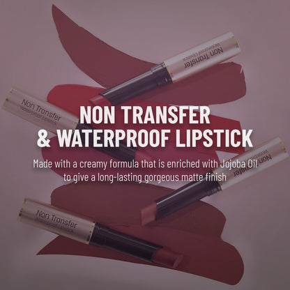Swiss Beauty Non Transfer Waterproof Lipstick - 406 Hot Red - Distacart