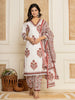 Yufta Cotton Maroon Kurta Dupatta Set - Distacart