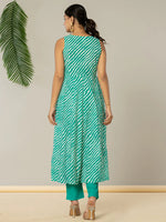 Thumbnail for Yufta Cotton Leheriya Kurta Dupatta Pant Set
