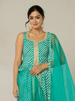 Thumbnail for Yufta Cotton Leheriya Kurta Dupatta Pant Set