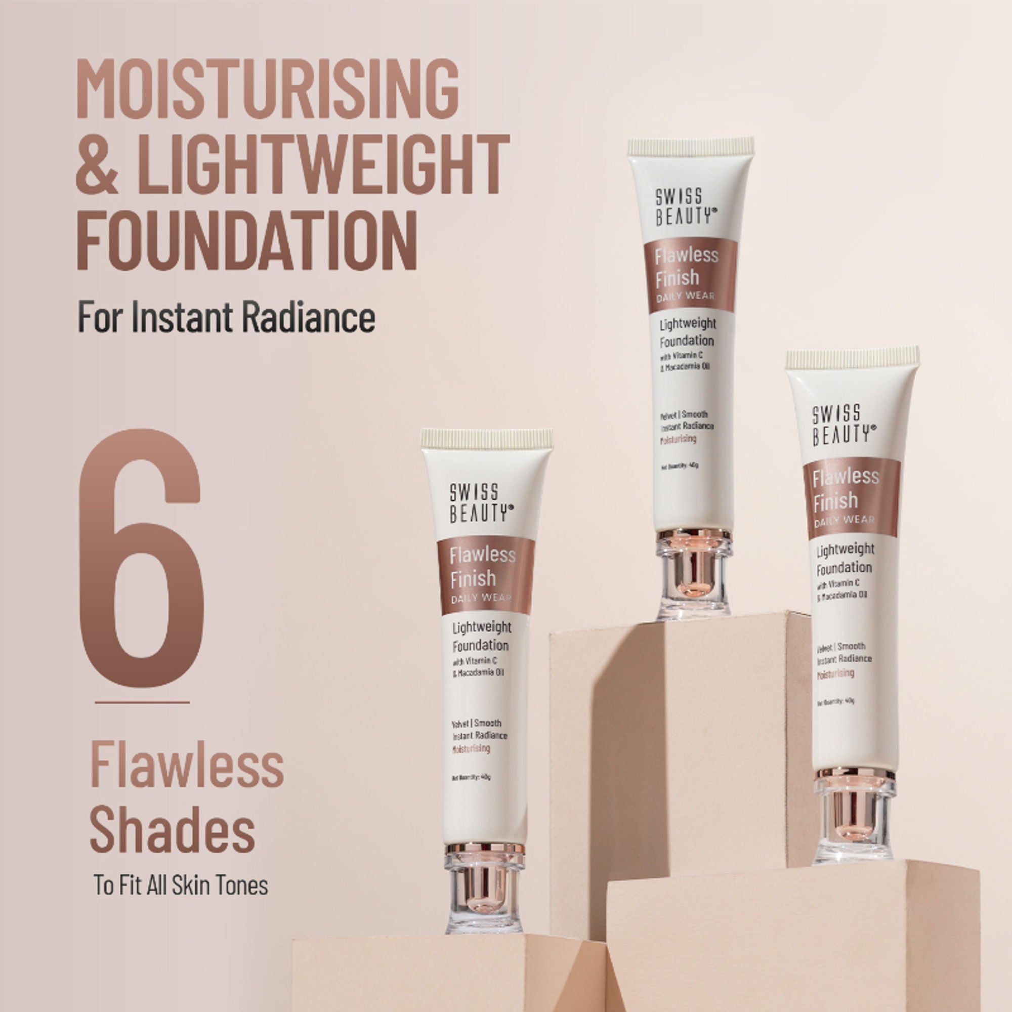 Swiss Beauty Flawless Finish Daily Wear Lightweight Foundation - 03 Natural Beige - Distacart