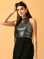Thumbnail for Myshka Women's Black Empire Party Dress - Distacart