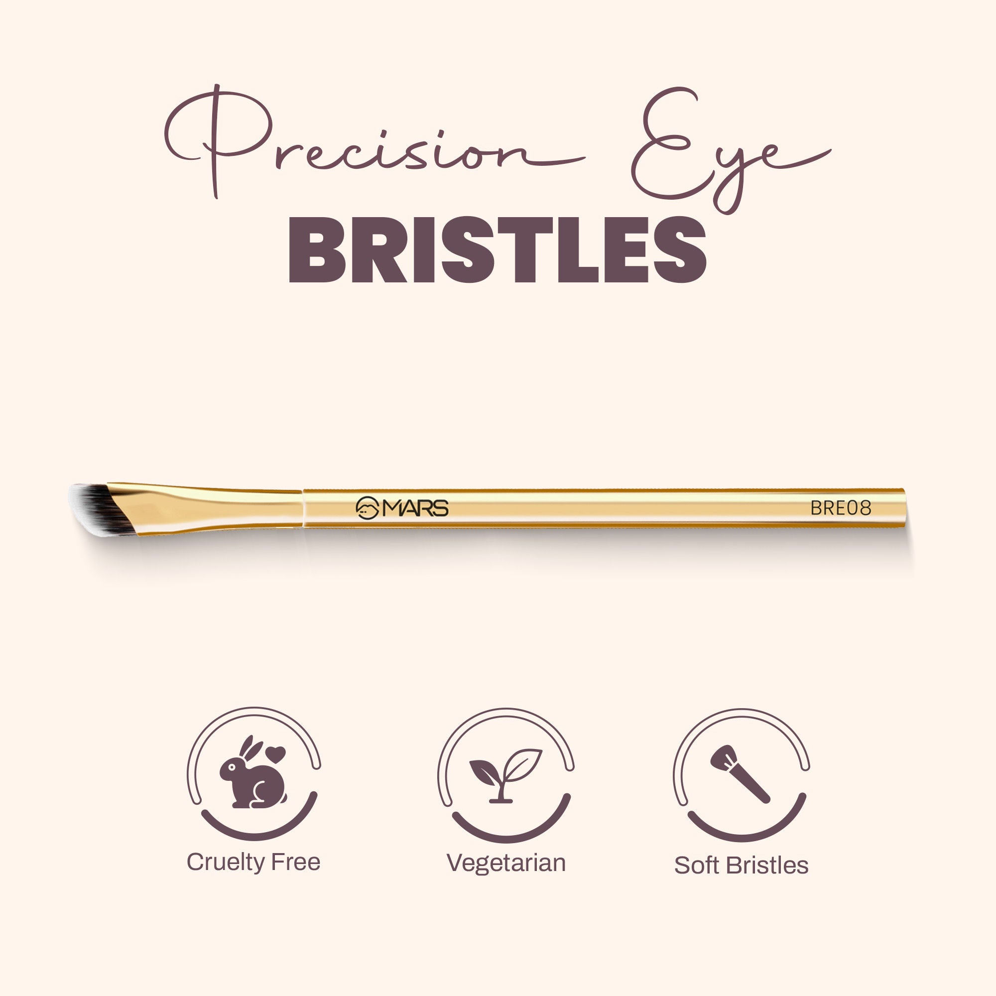 MARS Cosmetics Artist'S Arsenal Precision Eye Brush - Golden - Distacart