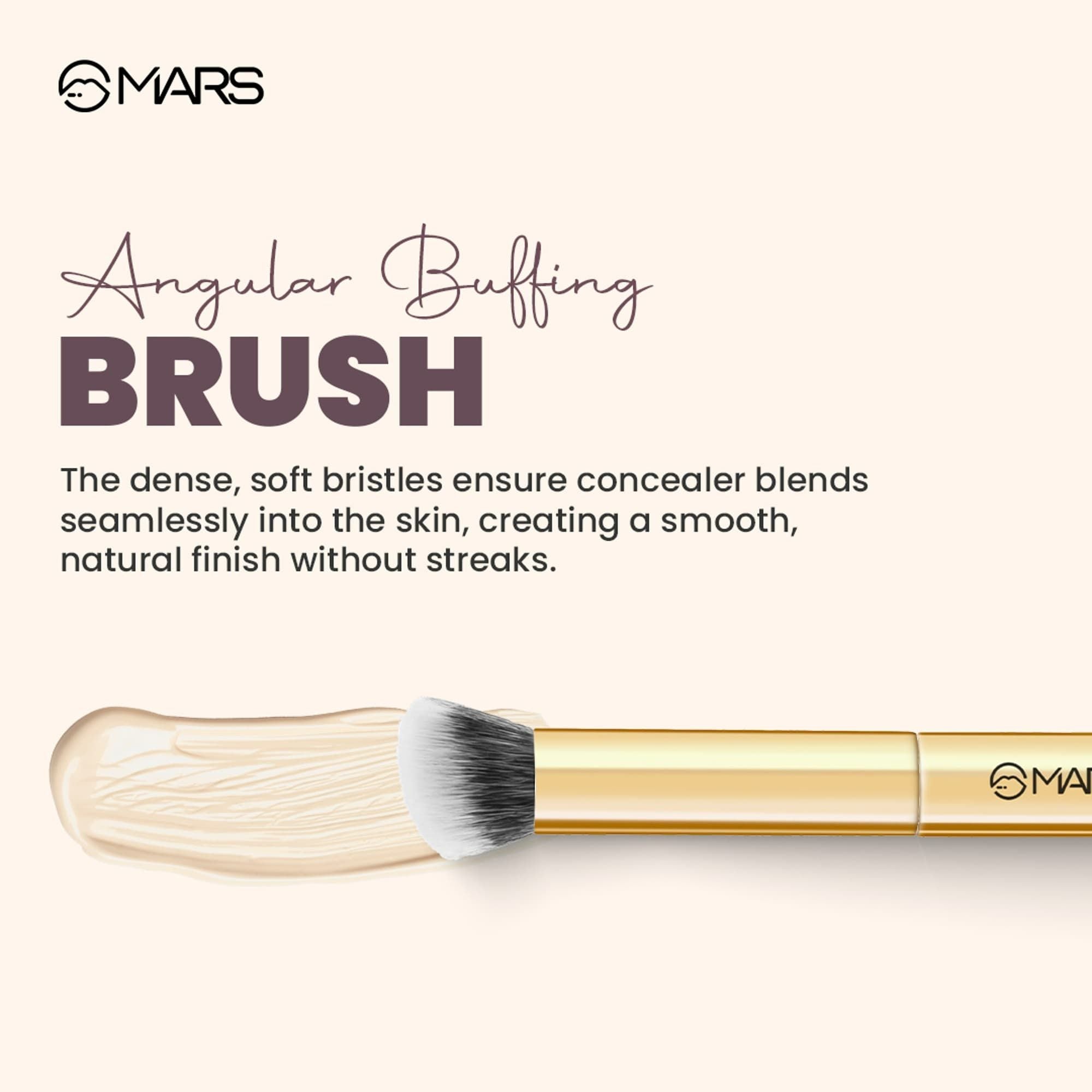 MARS Cosmetics Artists Arsenal Angular Buffing Brush Golden - BRF09