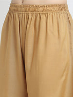 Thumbnail for TAG 7 Women Pack of 2 Blue & Beige Solid Wide-Leg Palazzos