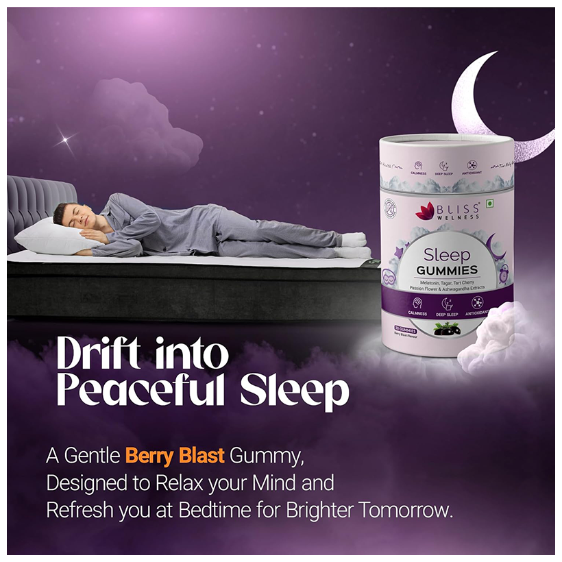 bliss welness sleep gummies berry blast