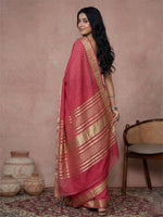 Thumbnail for Shree Shyam Fashion Maroon Cotton Saree - Distacart
