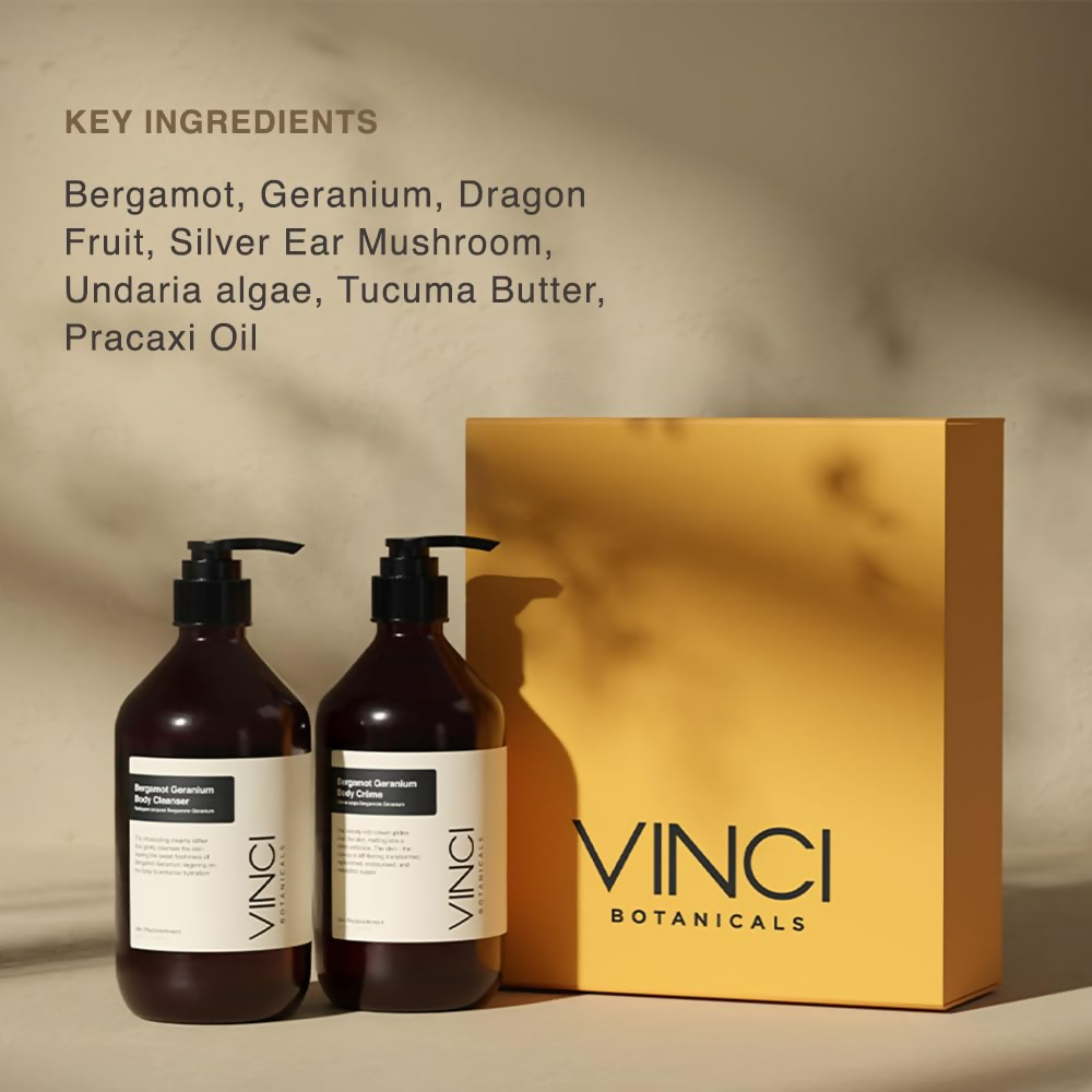 Vinci Botanicals Bergamot Geranium Luxury Bath & Body Kit Set - Distacart