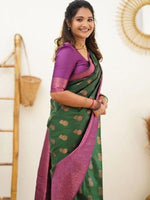 Thumbnail for Anouk Woven Design Zari Banarasi Saree