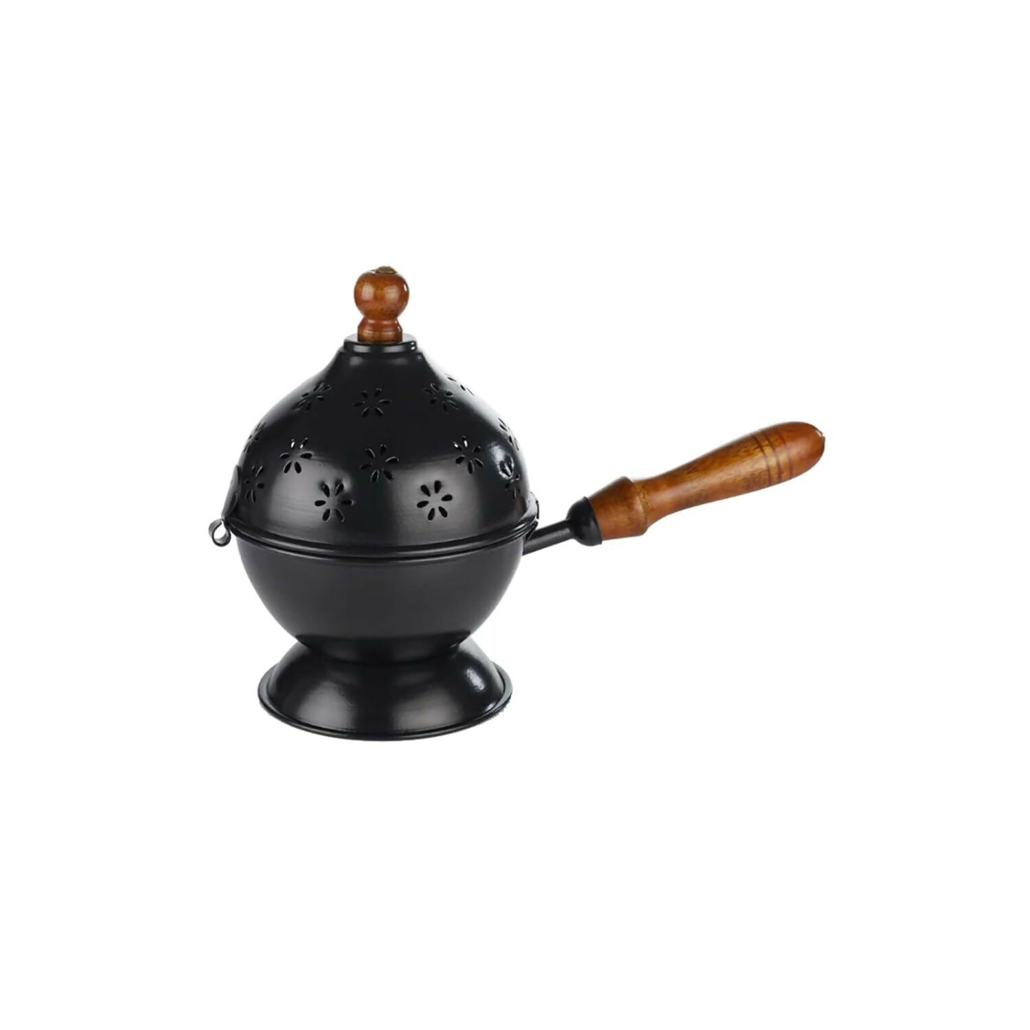 Not Available Metal Loban Dhoop Dani - Black Color - Dista