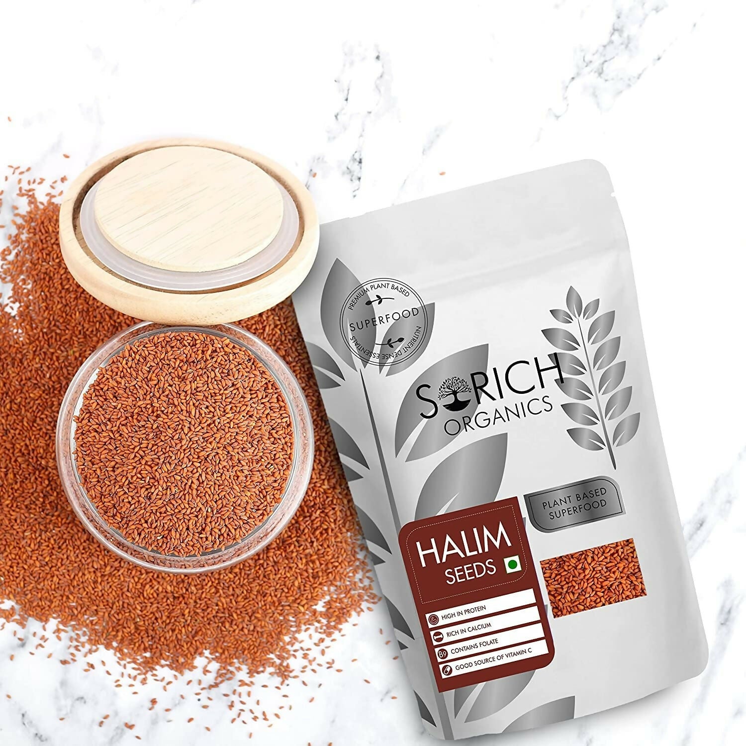 Sorich Organics Raw Halim Seeds (Aliv Seeds) - Whole Natural - Distacart