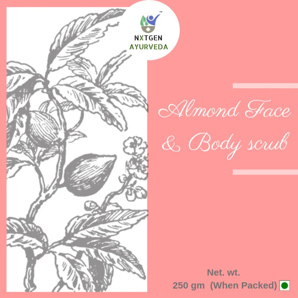 Nxtgen Ayurveda Almond Face and Body Scrub - Distacart