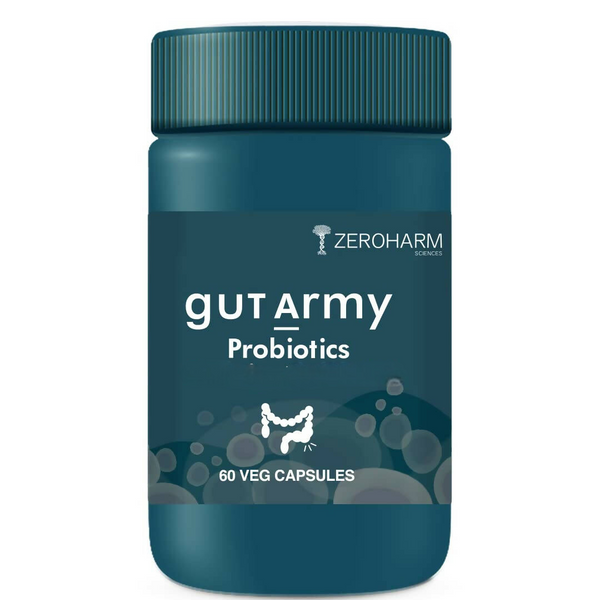Zeroharm Gut Army Probiotics Constipation & IBS Capsules - Distacart