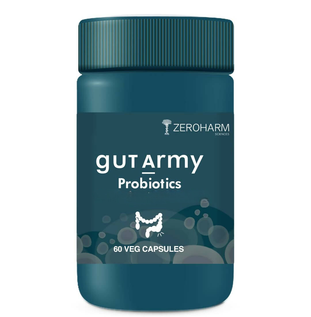 Zeroharm Gut Army Probiotics Constipation & IBS Capsules - Distacart